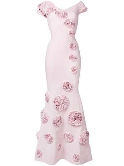 Shop Chiara Boni La Petite Robe Roses Long Dress