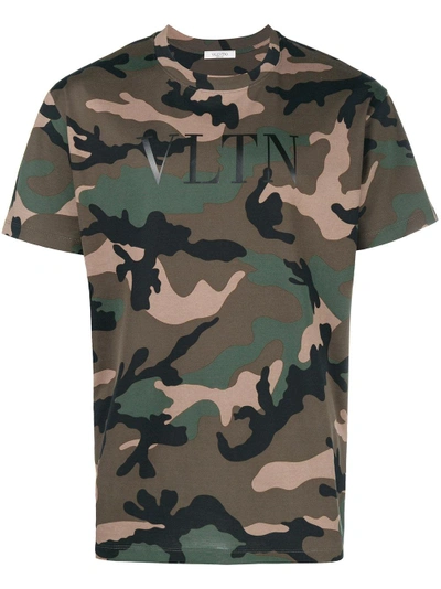 Shop Valentino Vltn T-shirt In Green