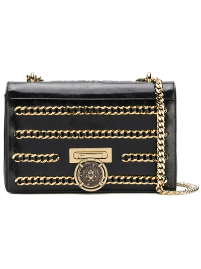Shop Balmain Bbox Chain-embellished Shoulder Bag - Black