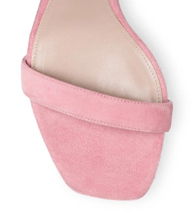 Shop Stuart Weitzman The 100squarenudist Sandal In Nymph Pink Suede