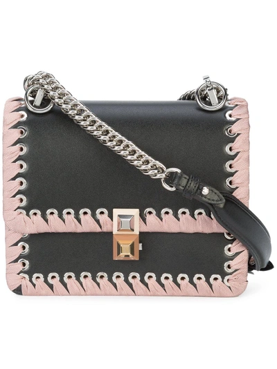 Shop Fendi Kan I Shoulder Bag - Black