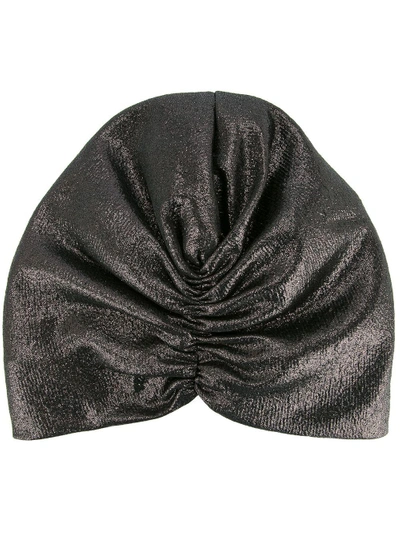 Shop Donia Allegue Ruched Detail Turban - Black