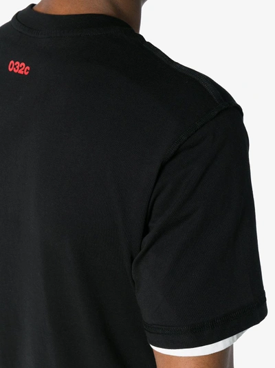 Shop 032c Black Logo Print T Shirt