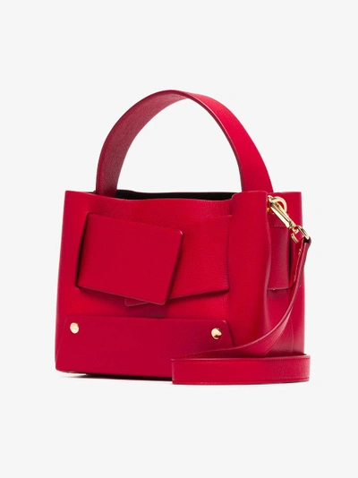 Shop Yuzefi Red Dinky Leather Tote Bag