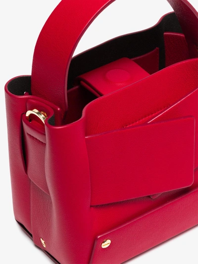 Shop Yuzefi Red Dinky Leather Tote Bag