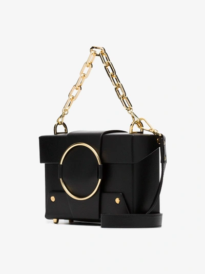 Shop Yuzefi Black Asher Leather Box Bag