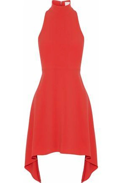 Shop Cinq À Sept Woman Julia Asymmetric Cutout Crepe Mini Dress Red