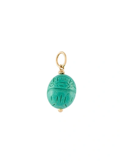 Shop Aurelie Bidermann 'scarab' Turquoise Pendant - Green