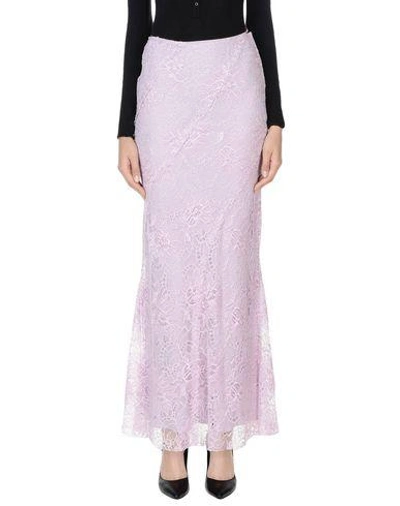 Shop Alberta Ferretti Woman Maxi Skirt Lilac Size 10 Viscose, Polyamide