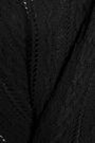 Shop Antik Batik Pointelle-knit Sweater In Black