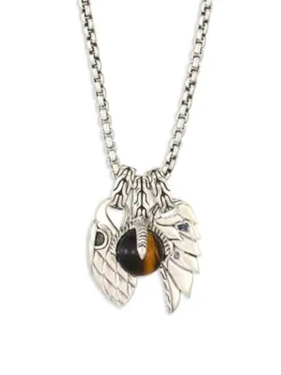 Shop John Hardy Men's Classic Chain Tigers Eye & Sterling Silver Pendant Necklace