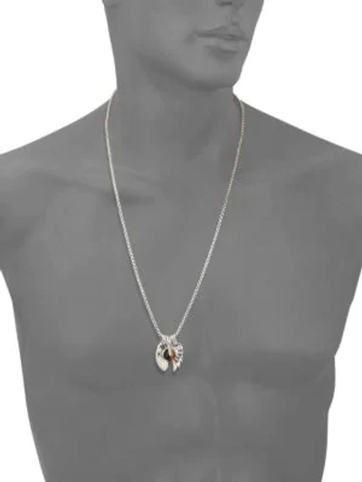 Shop John Hardy Men's Classic Chain Tigers Eye & Sterling Silver Pendant Necklace