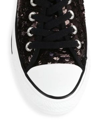 Shop Converse Ctas Sequin Sneakers In Black