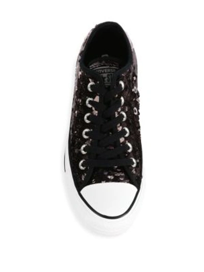Shop Converse Ctas Sequin Sneakers In Black
