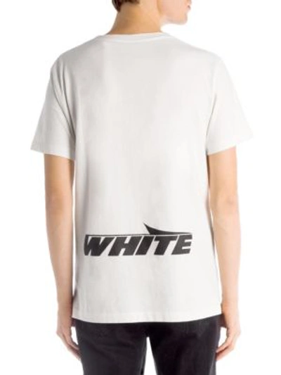 Shop Off-white Wing Off Short-sleeve Cotton Slim Tee In White