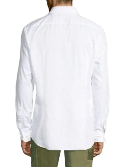 Shop Strellson Sereno Polkadot Button-down In White