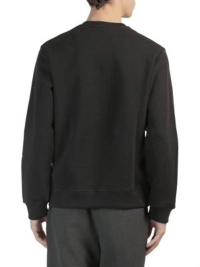 Shop Kenzo Iconic Tiger Crewneck Cotton Sweatshirt In Black