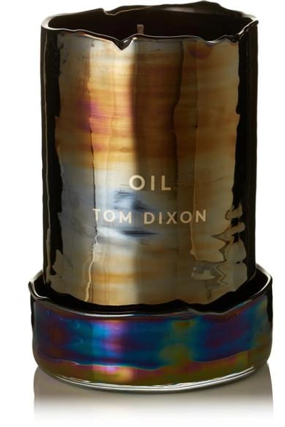 Shop Tom Dixon Materialism Oil Candle, 540g In Metallic