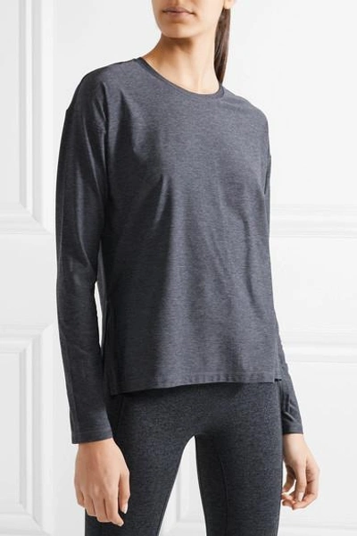 Shop We/me The Foundation Asymmetric Stretch-jersey Top In Charcoal