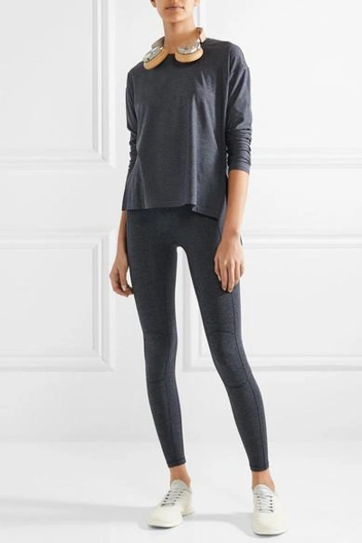 Shop We/me The Foundation Asymmetric Stretch-jersey Top In Charcoal