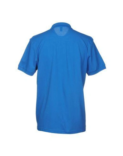 Shop Moschino Man Polo Shirt Blue Size L Cotton