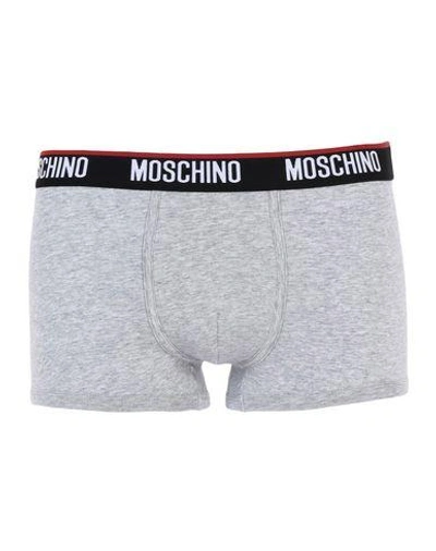 Shop Moschino Boxers In Light Grey