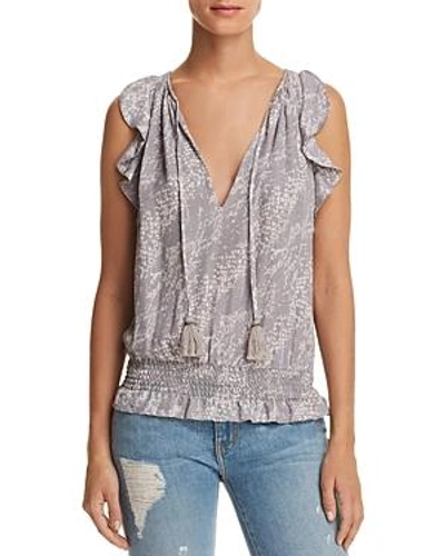 Shop Ramy Brook Donnie Printed Top In Stone Combo