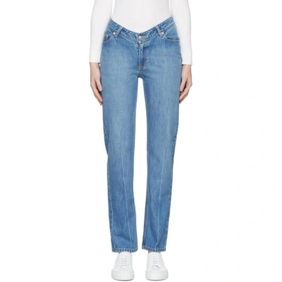 Shop Opening Ceremony Blue Dip Jeans In 4503 Light Blue