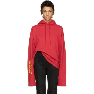 Shop Vetements Red 'french Terry' Hoodie