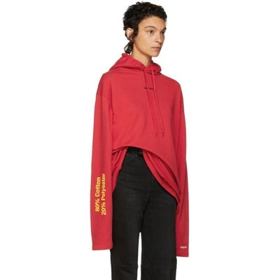 Shop Vetements Red 'french Terry' Hoodie