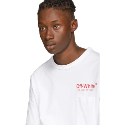 Shop Off-white White Long Sleeve Not Real T-shirt In 0110 White  Black