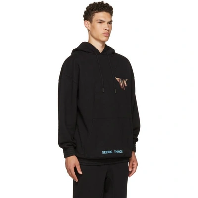 Shop Off-white Black Eyes Over Hoodie In 1088 Black  Multicol