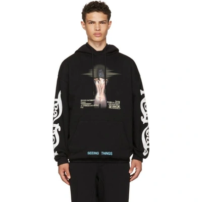Shop Off-white Black 'woman' Movie Over Hoodie