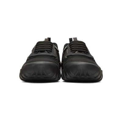 Shop Prada Black Mesh Sneakers