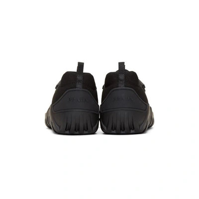 Shop Prada Black Mesh Sneakers