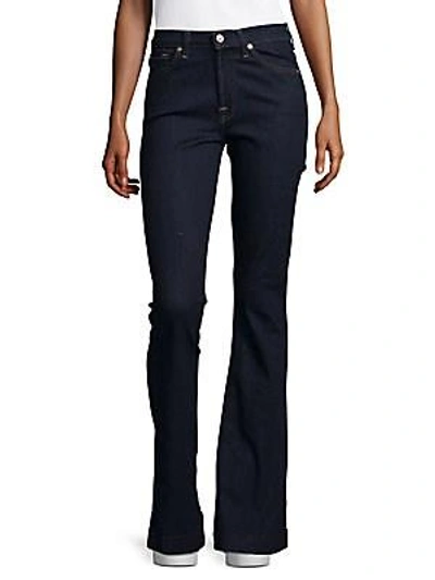 Shop 7 For All Mankind Slim-fit Flared Jeans In Dark Blue