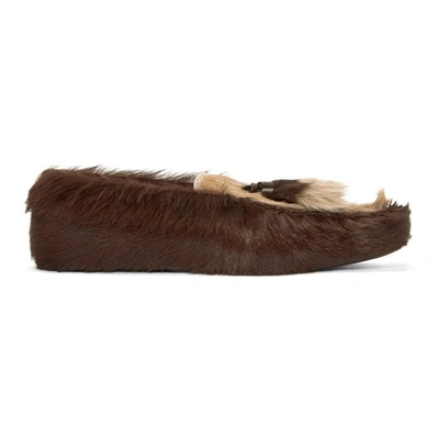 Shop Prada Ssense Exclusive Brown Fur Loafers