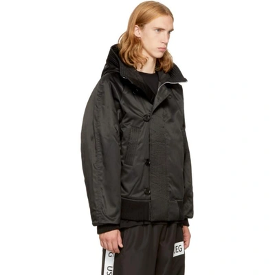 Shop Ueg Black Hooded Flyers Jacket