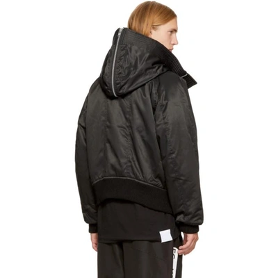 Shop Ueg Black Hooded Flyers Jacket