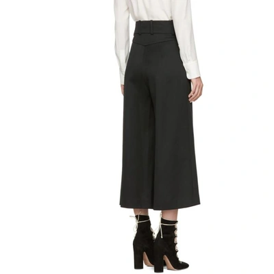 Shop Chloé Black Crop Flare Trousers