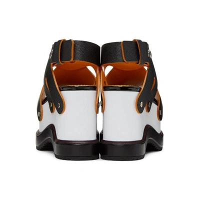 Shop Proenza Schouler Black & White Flatform Sandals