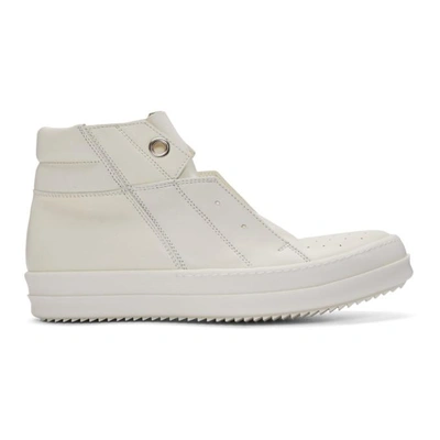 Shop Rick Owens Ivory Island Dunk High-top Sneakers