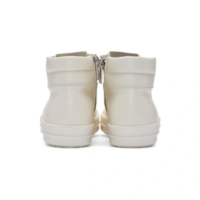 Shop Rick Owens Ivory Island Dunk High-top Sneakers