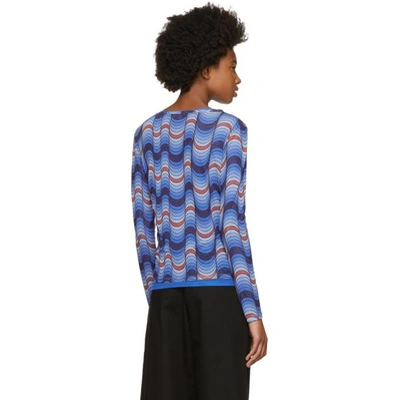 Shop Opening Ceremony Blue Long Sleeve Double Layer T-shirt