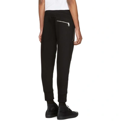 Shop Neil Barrett Black Classic Biker Lounge Pants