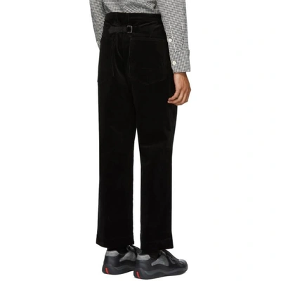 Shop Junya Watanabe Black Corduroy Trousers