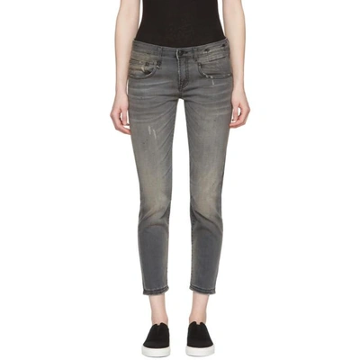 Shop R13 Grey Boy Skinny Jeans In Grey Orion