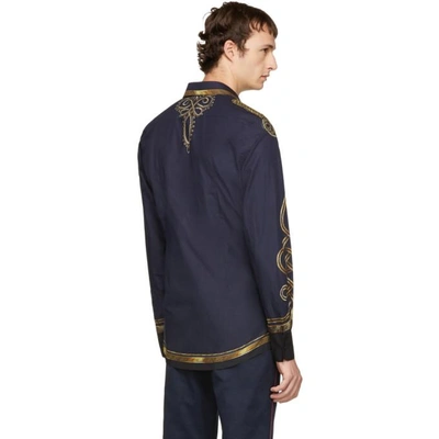 Shop Dolce & Gabbana Navy Knight Shirt