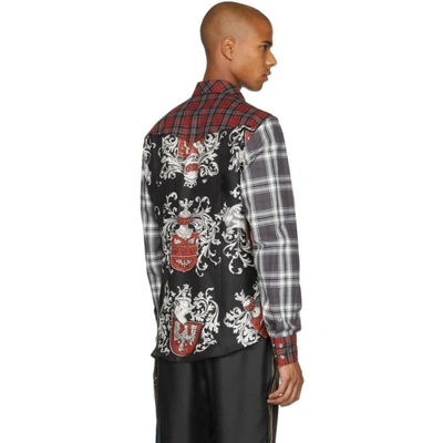 Shop Dolce & Gabbana Red & Black Check Western Shirt