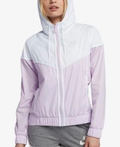 Shop Nike Sportswear Windrunner Hooded Jacket In Barely Grape